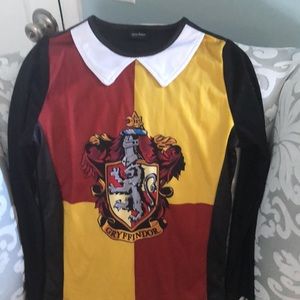 Harry Potter Girls long sleeve shirt sz 10 w/ necklace and earrings